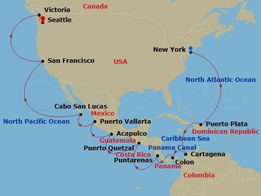 Cruise Itinerary Map