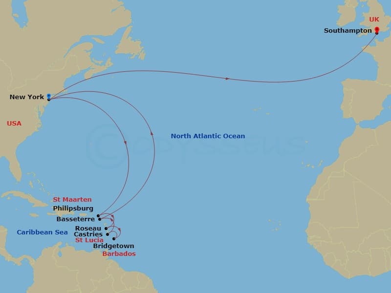 Cruise Itinerary Map