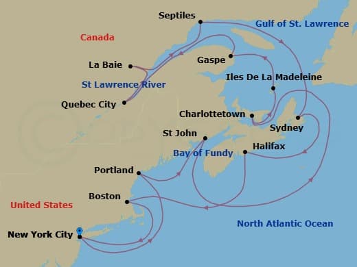Cruise Itinerary Map