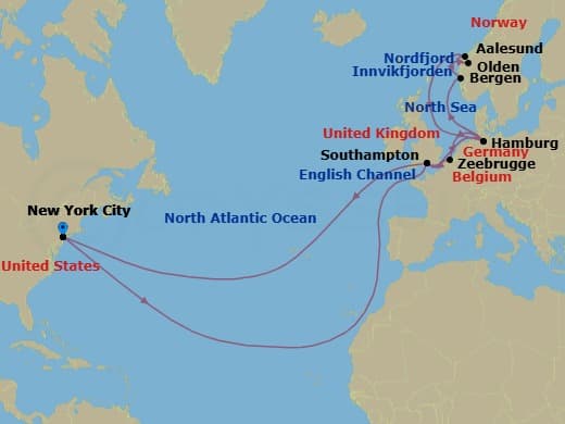 Cruise Itinerary Map