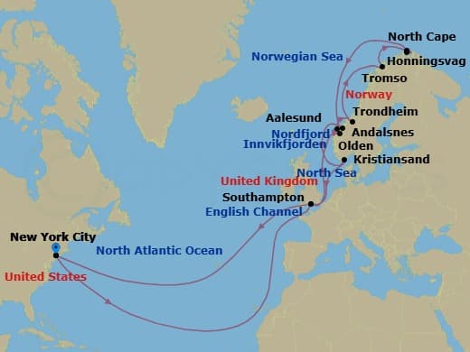 Cruise Itinerary Map