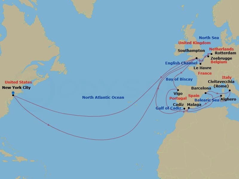 Cruise Itinerary Map