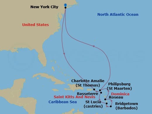 Cruise Itinerary Map
