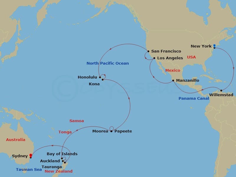 Cruise Itinerary Map