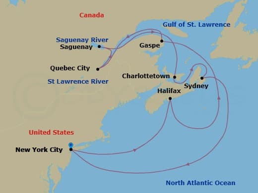 Cruise Itinerary Map