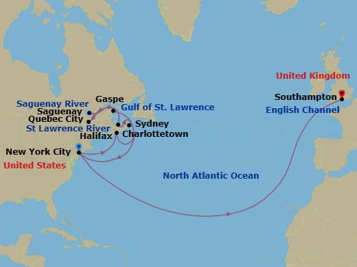 Cruise Itinerary Map