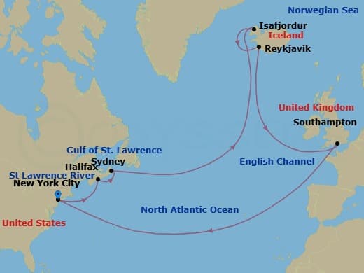 Cruise Itinerary Map