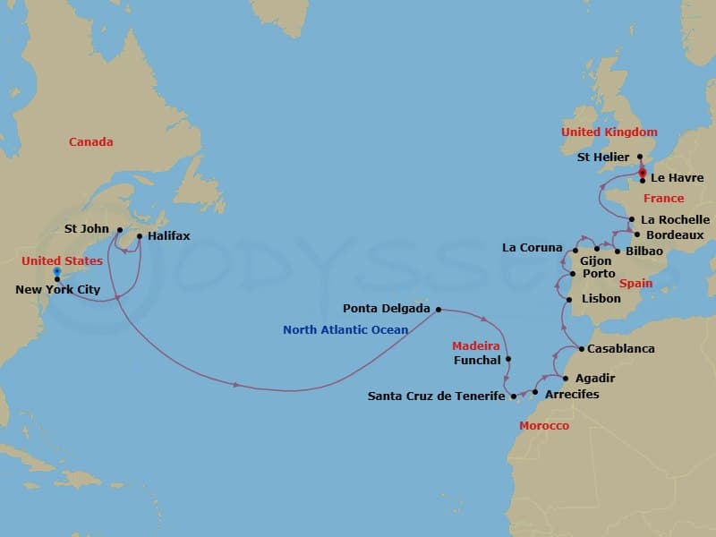 Cruise Itinerary Map