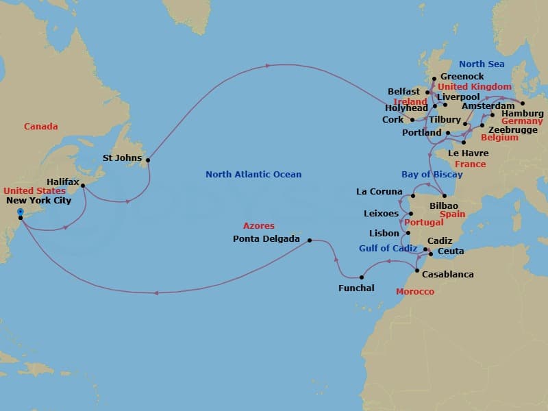 Cruise Itinerary Map