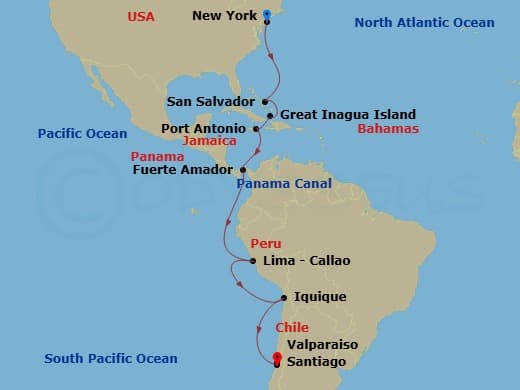 Cruise Itinerary Map