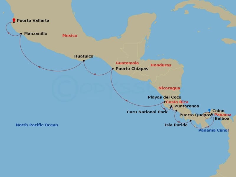 Cruise Itinerary Map