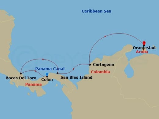 Cruise Itinerary Map