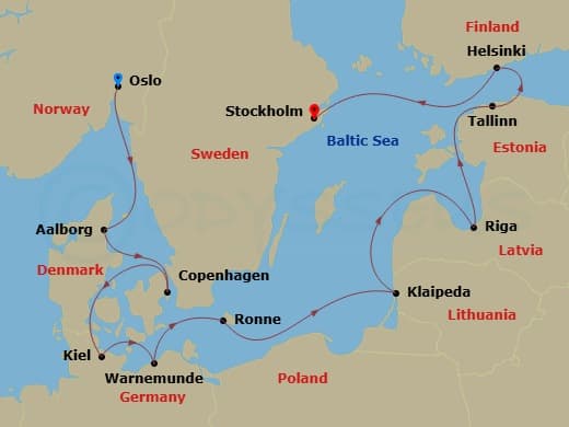 Cruise Itinerary Map