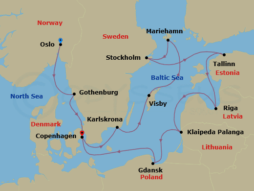 Cruise Itinerary Map