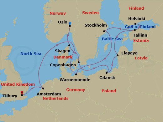 Cruise Itinerary Map