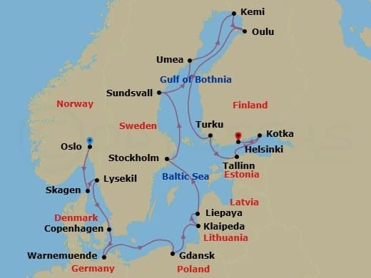 Cruise Itinerary Map