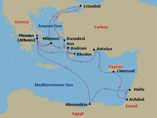Cruise Itinerary Map