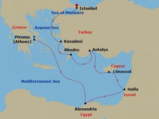Cruise Itinerary Map