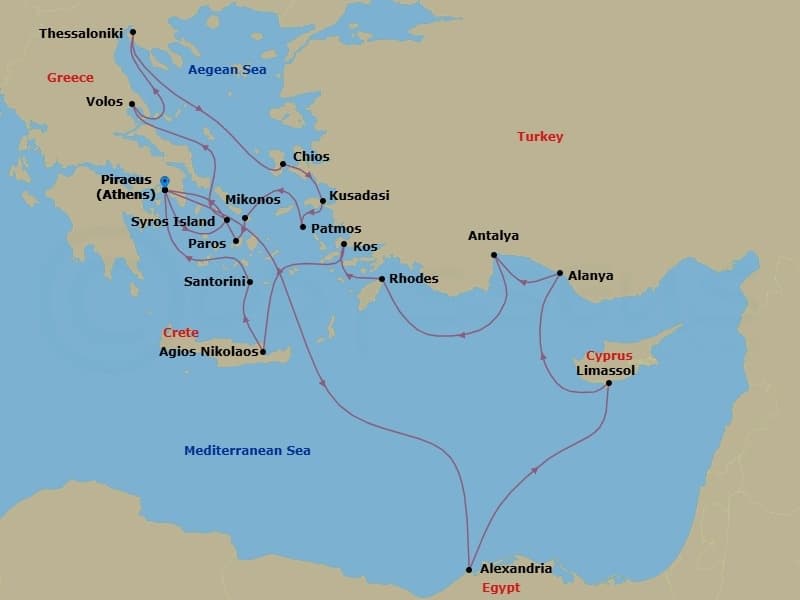 Cruise Itinerary Map