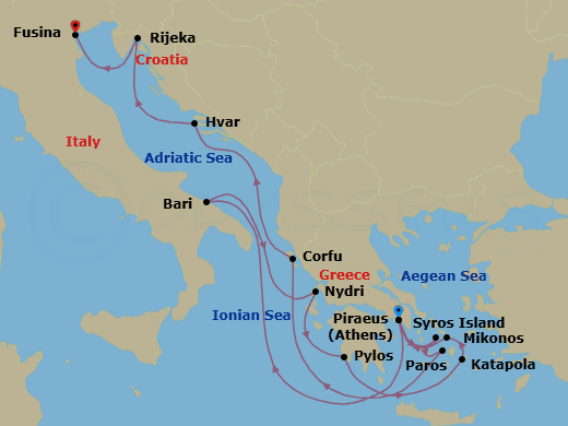 Cruise Itinerary Map