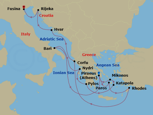 Cruise Itinerary Map