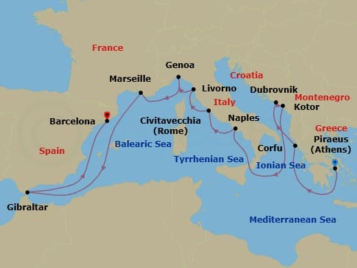 Cruise Itinerary Map
