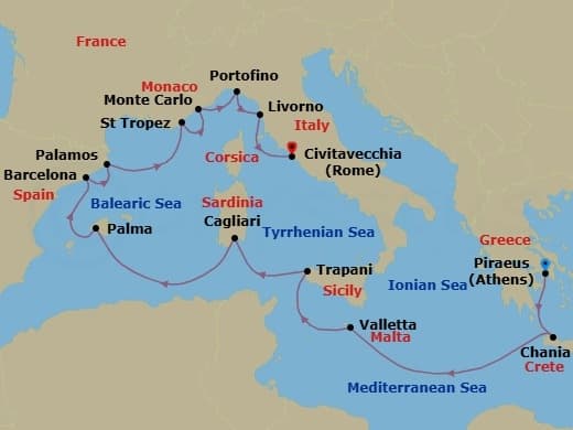 Cruise Itinerary Map
