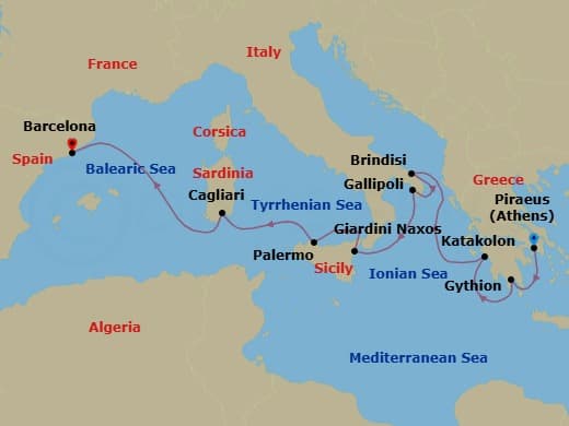 Cruise Itinerary Map