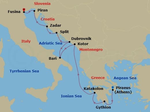 Cruise Itinerary Map