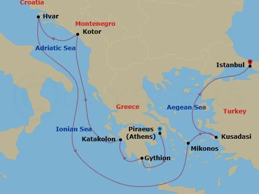 Cruise Itinerary Map