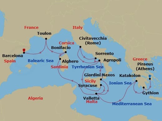 Cruise Itinerary Map