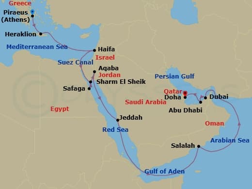 Cruise Itinerary Map