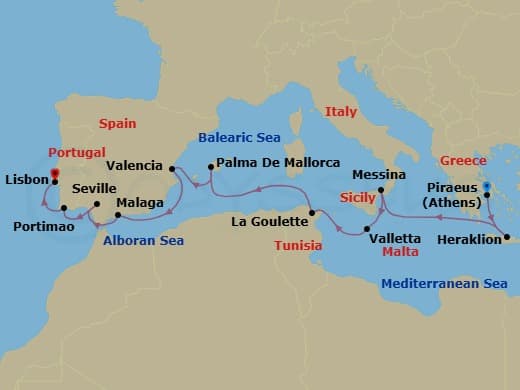 Cruise Itinerary Map