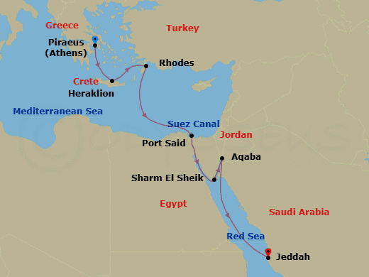 Cruise Itinerary Map