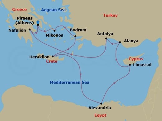 Cruise Itinerary Map