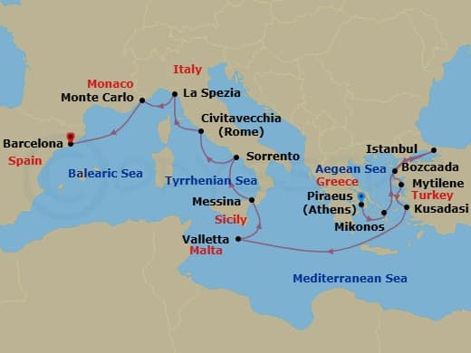 Cruise Itinerary Map