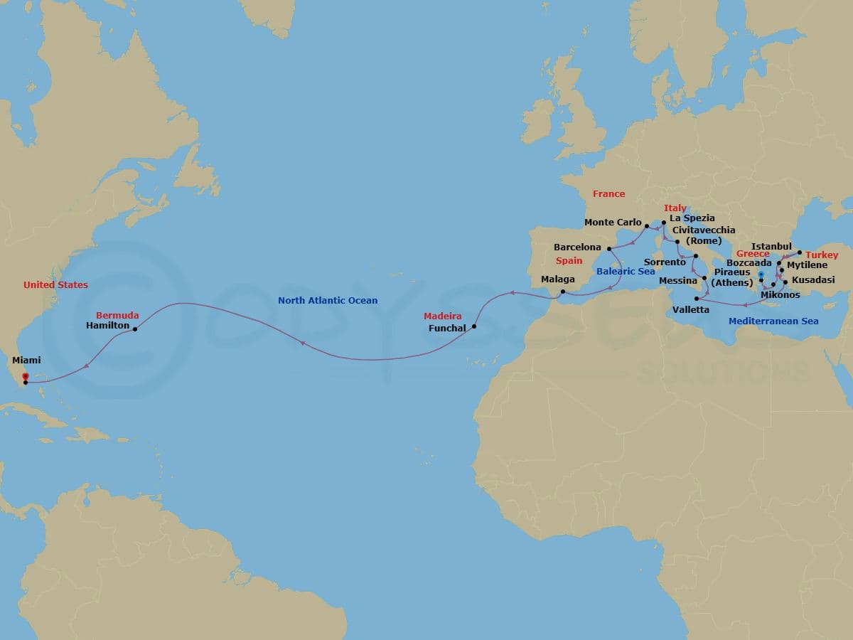 Cruise Itinerary Map