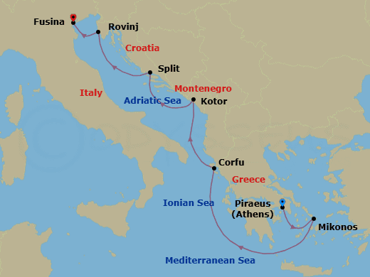 Cruise Itinerary Map