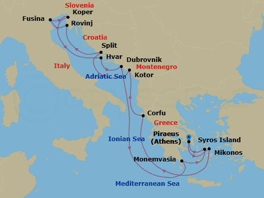 Cruise Itinerary Map