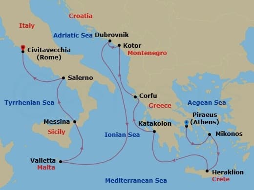 Cruise Itinerary Map
