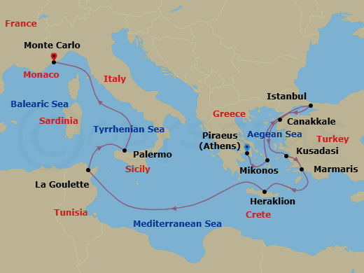 Cruise Itinerary Map