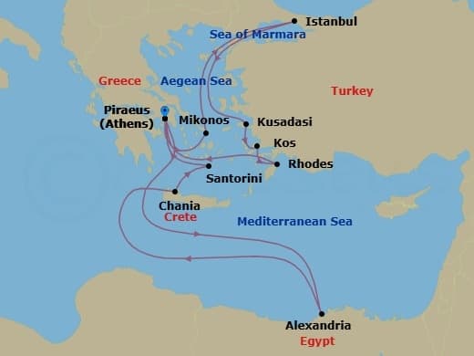 Cruise Itinerary Map