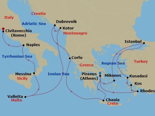 Cruise Itinerary Map