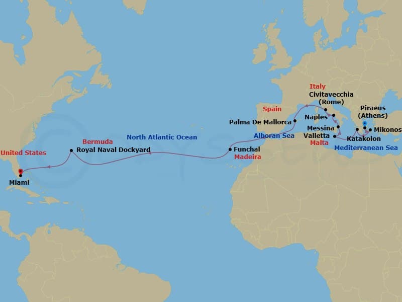 Cruise Itinerary Map