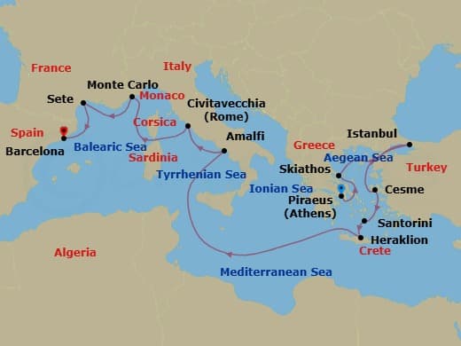 Cruise Itinerary Map
