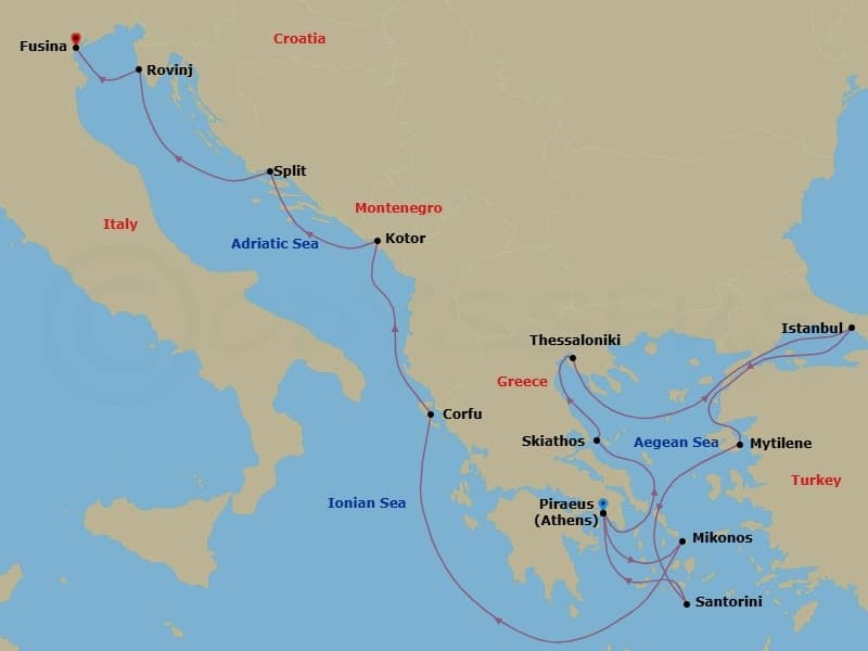 Cruise Itinerary Map