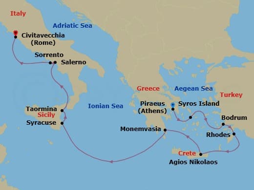 Cruise Itinerary Map