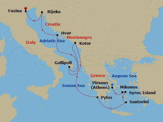 Cruise Itinerary Map