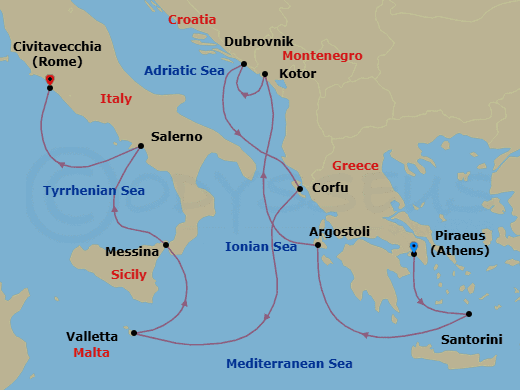 Cruise Itinerary Map