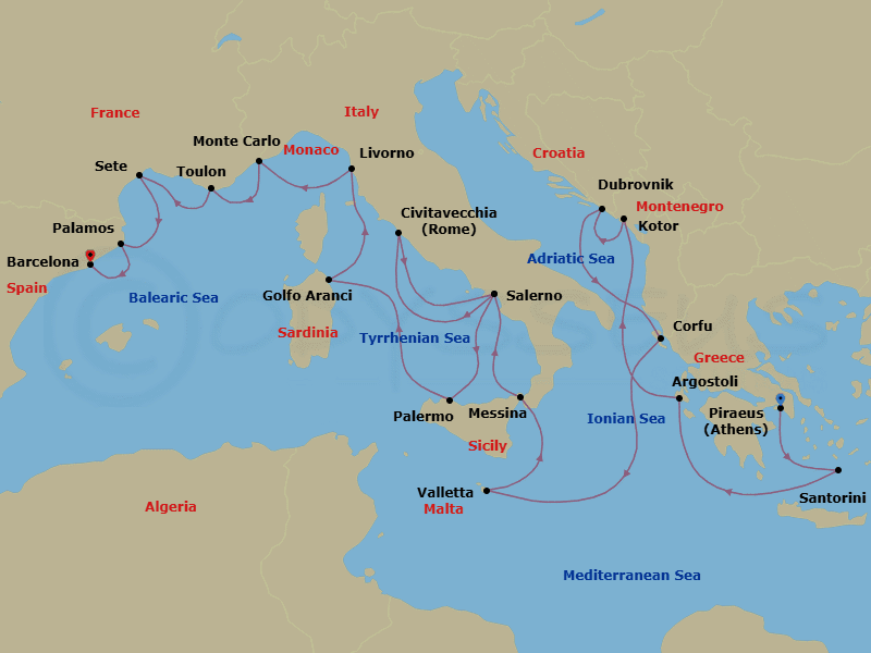 Cruise Itinerary Map